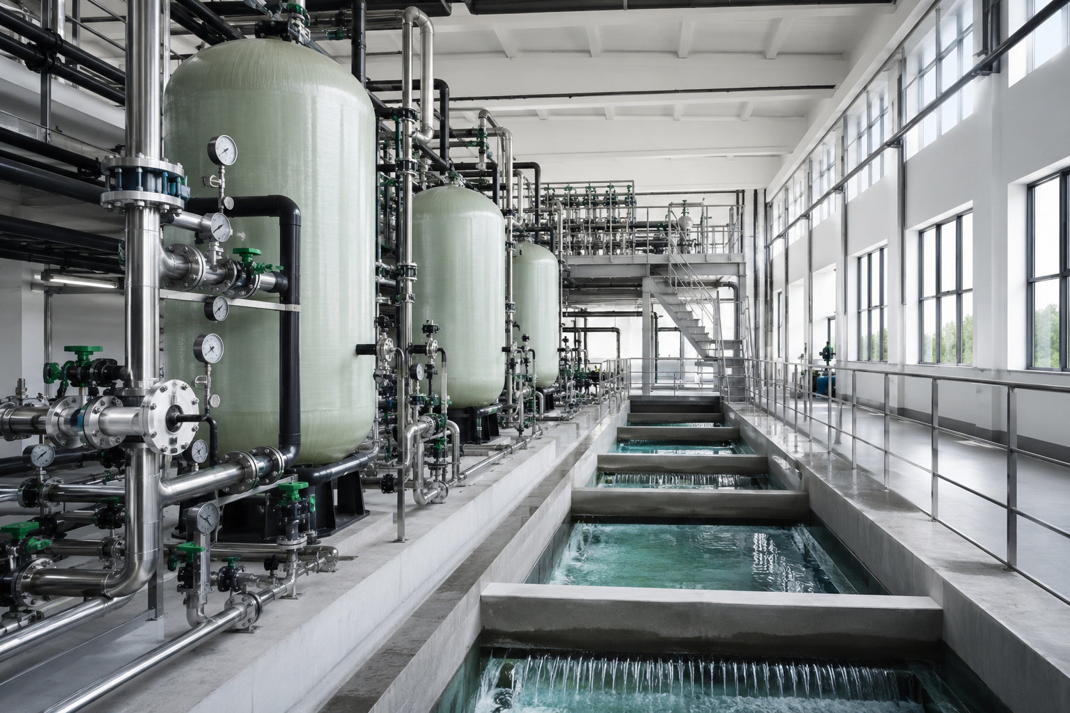 Representative industrial water treatment facility