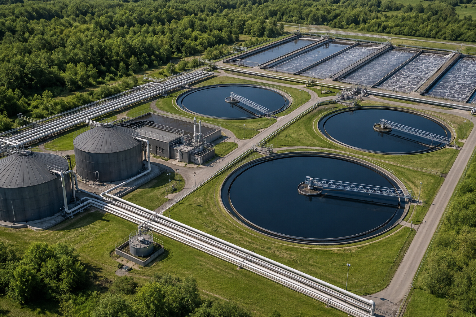 Representative wastewater treatment facility